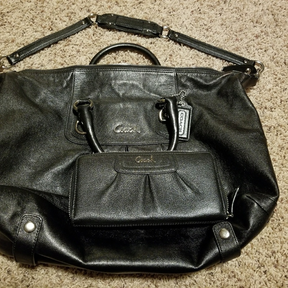 Coach purse with matching wallet